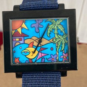 Vintage Limited Edition Numbered 87/500 Art Watch Tropical Enchantment Sonya Paz